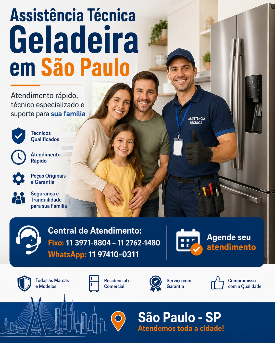 Técnico Eletrodomésticos em São Paulo 1 assistencia tecnica geladeira em sao paulo